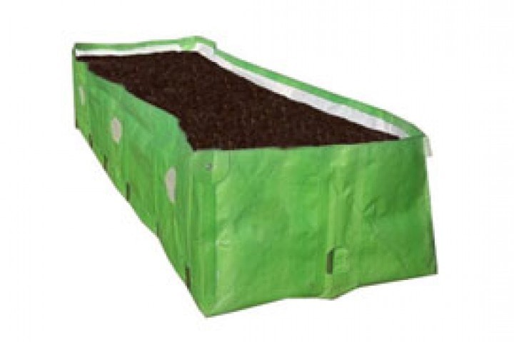 plastic vermi compost bed isolated on white background